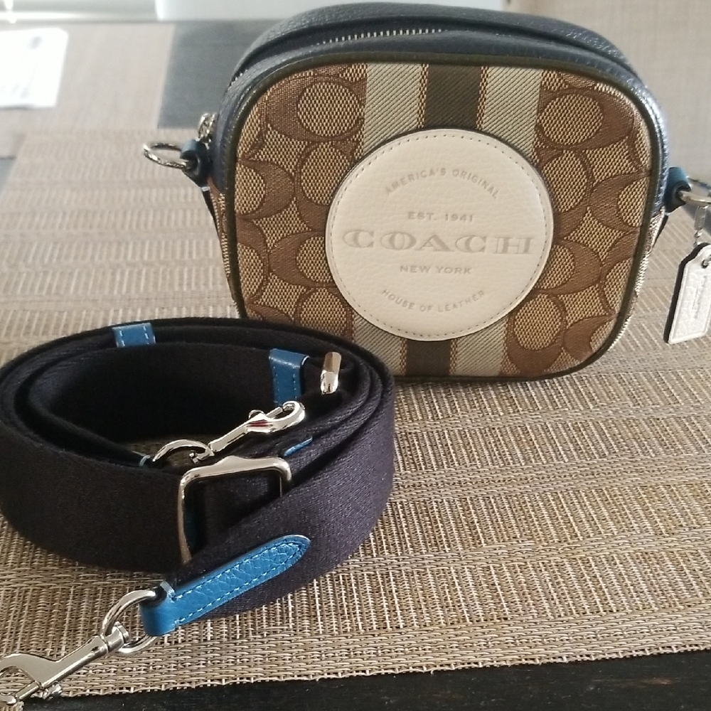 Coach Brown and Blue Mini Bag